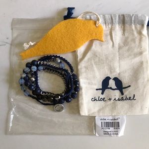Chloe+Isabel Blue Silver Wrap Bracelet Adjustable